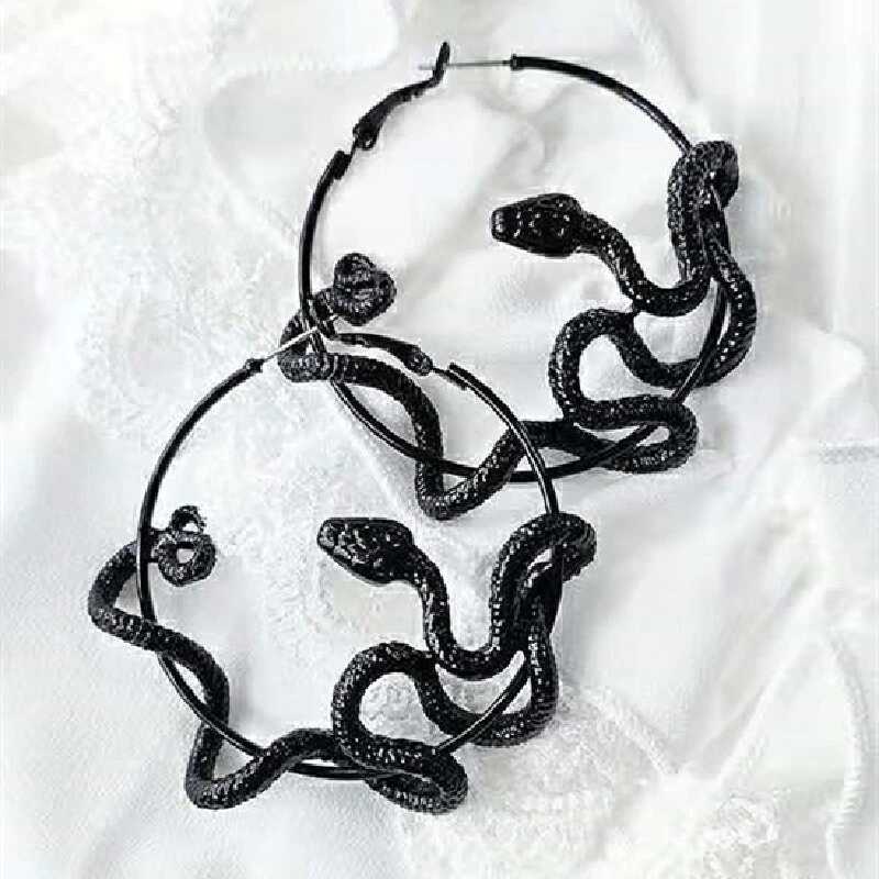 Drezden Goth Goth Snake Hoop Earrings