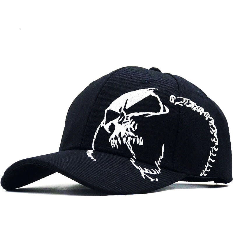 Drezden Black Goth Men's Gothic Skull Cap