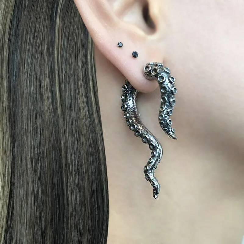 Drezden Goth Octopus Tentacle Earring