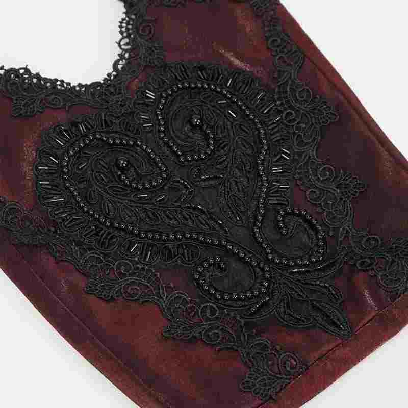Drezden Goth Women's Gothic Floral Double Color Bag