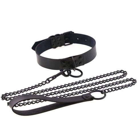Gothic Punk Chokers With Leash