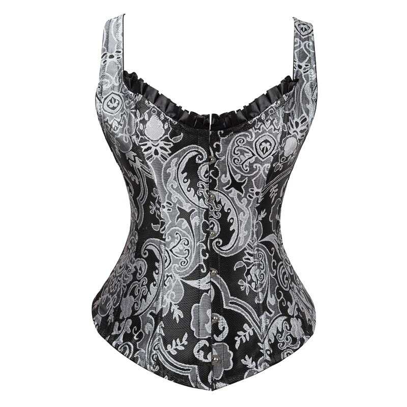 Drezden Goth Floral Storm Bustier Corset Top