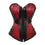 Gothic Red & Black Floral Corset