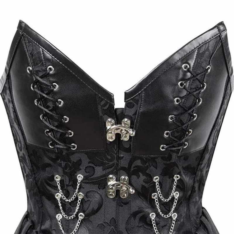 Gothic Strappy Faux Leather Corset