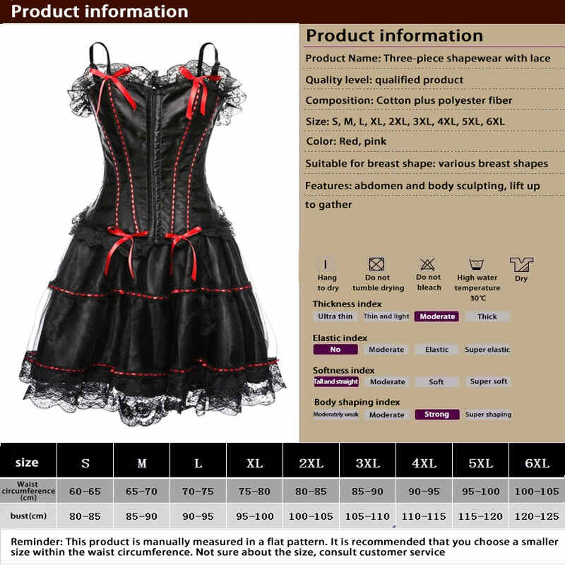Drezden Goth Gothic Burlesque Top And Skirt Set