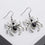 Black and Silver Spider Earrings