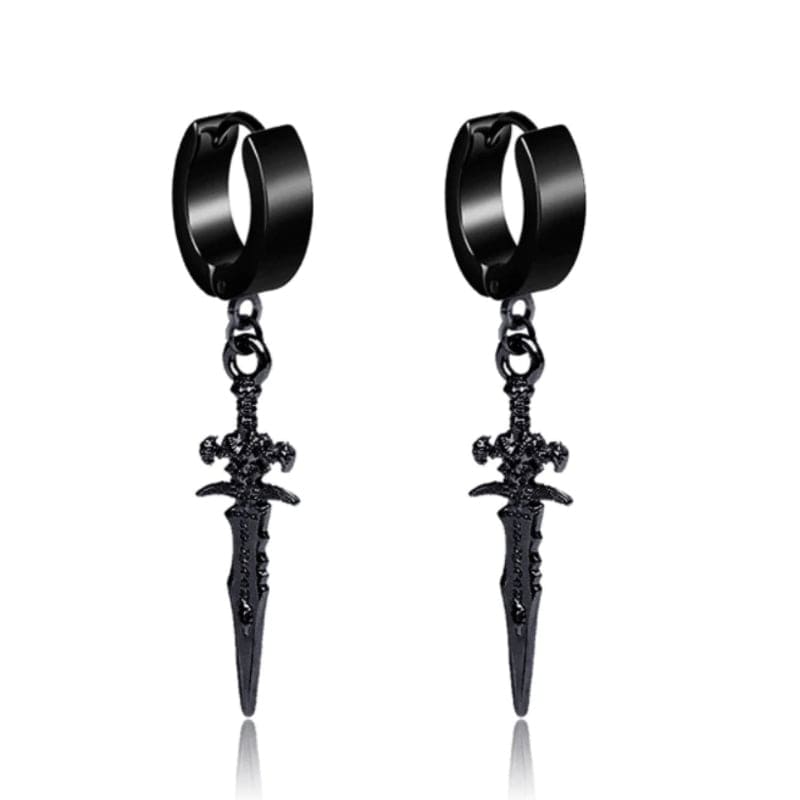 Drezden Goth Gothic Dagger Earrings