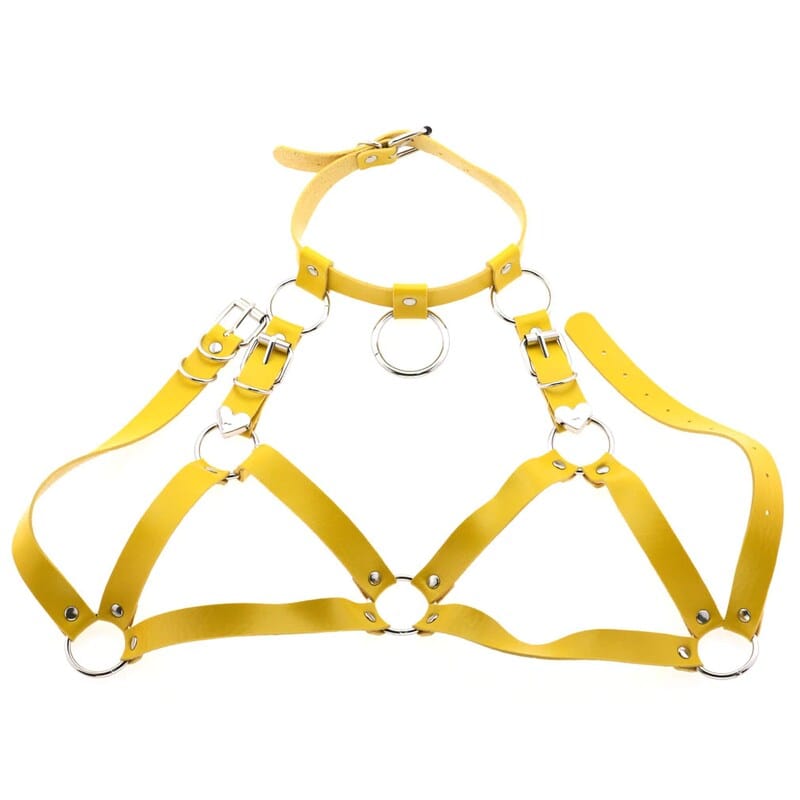 Drezden Yellow Goth Gothic Chest Harnesses