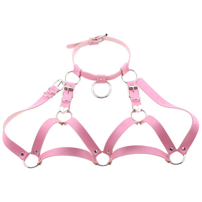 Drezden Pink Goth Gothic Chest Harnesses