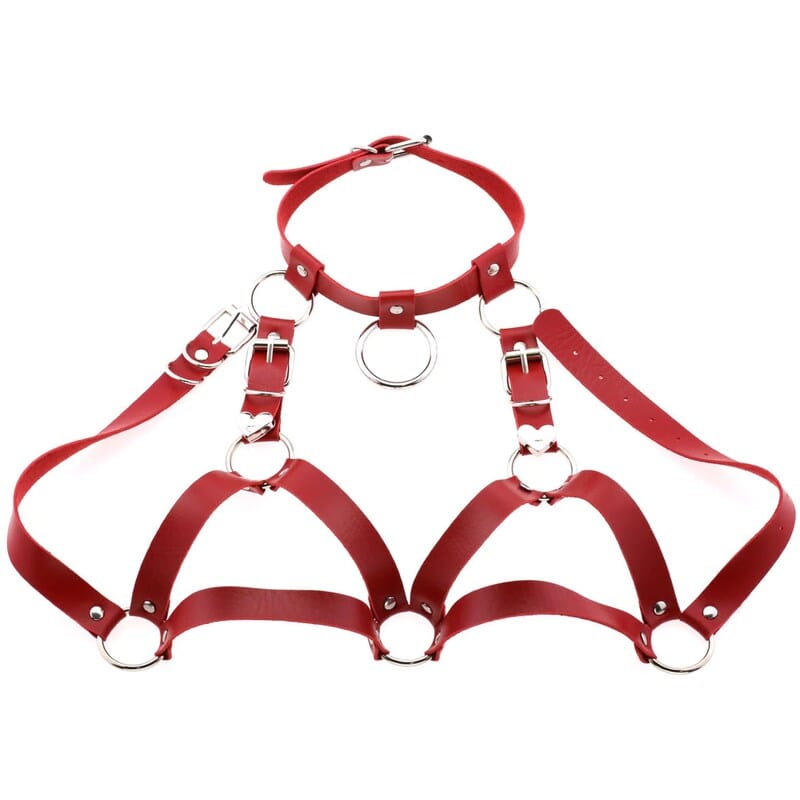 Drezden Red Goth Gothic Chest Harnesses