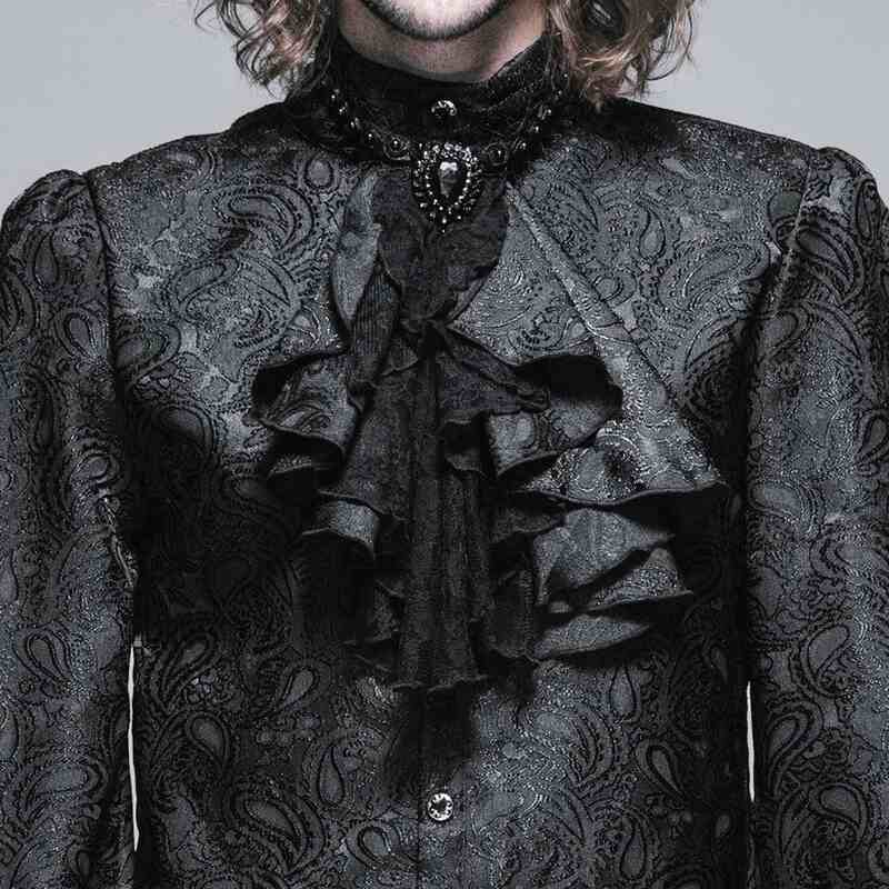 Drezden Goth Men's Gothic Multilayer Lace Neckwear