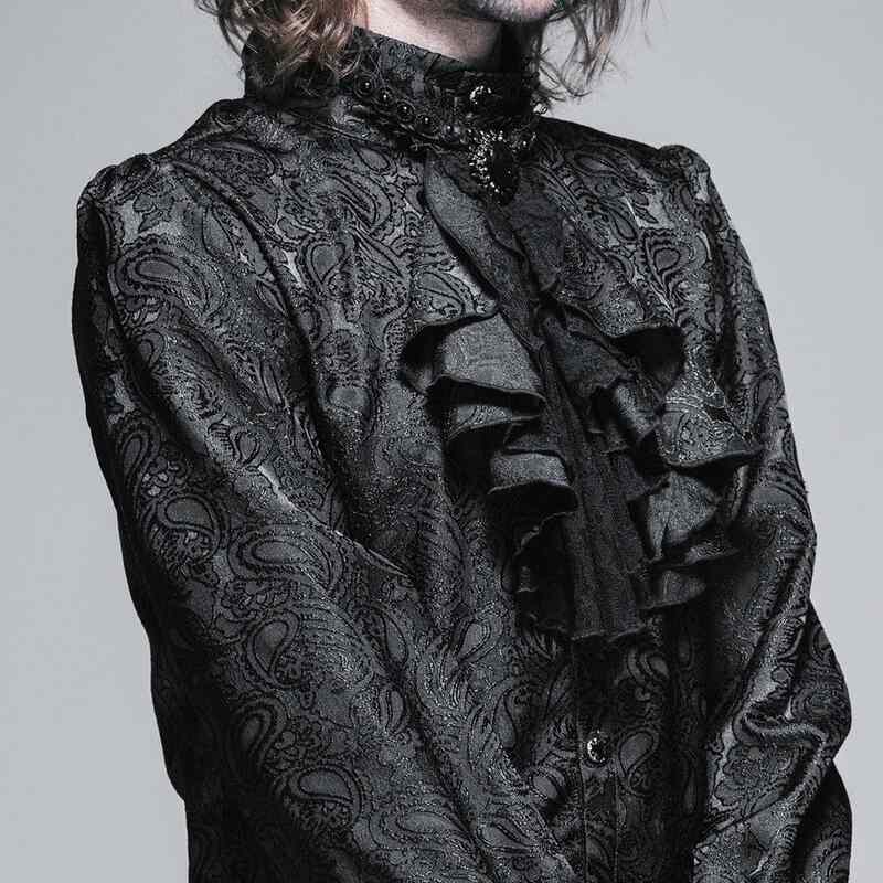 Drezden Goth Men's Gothic Multilayer Lace Neckwear
