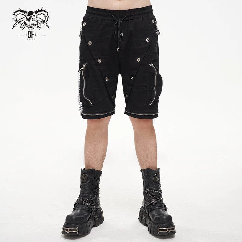 Chain Decor High Waist Jogger Pants Casual Flap Pocket - Temu