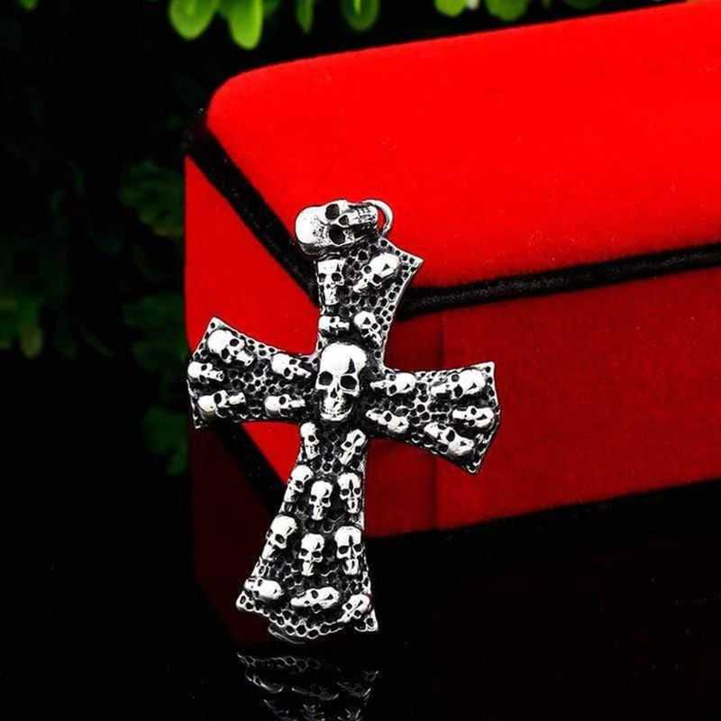 Black Gothic/Emo Cross Pendant & Chain Necklace With Diamantes (Crucifix+ Chain) | eBay