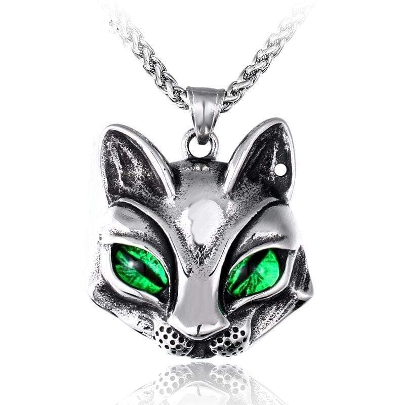 Drezden Goth Cat Head Pendant