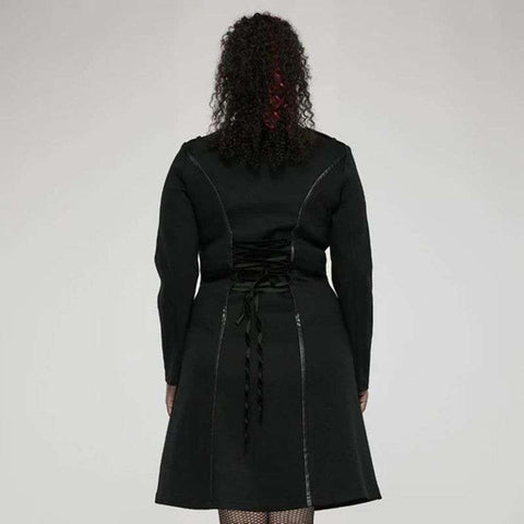 Drezden Goth Women's Plus Size Punk Military Style Long Sleeved Dress