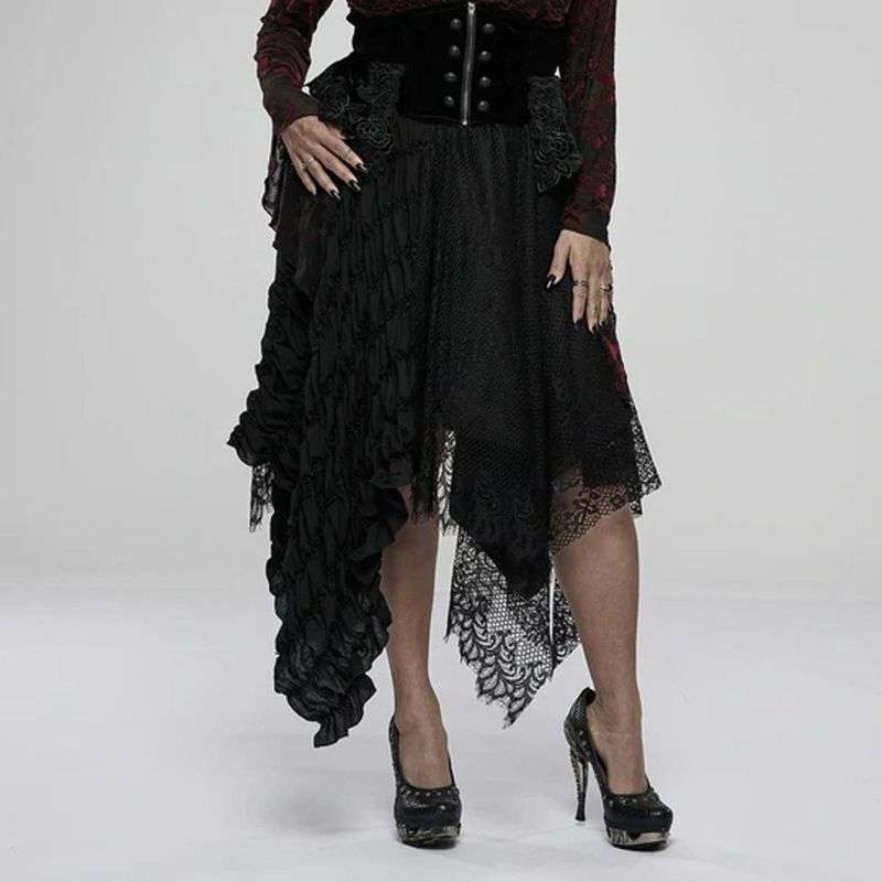 Drezden Goth Women's Plus Size Gothic Vintage Multilayer Shirt