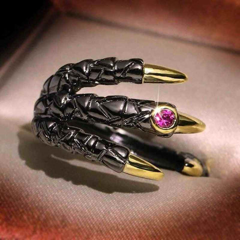 Drezden Goth Dragon Claw Ring