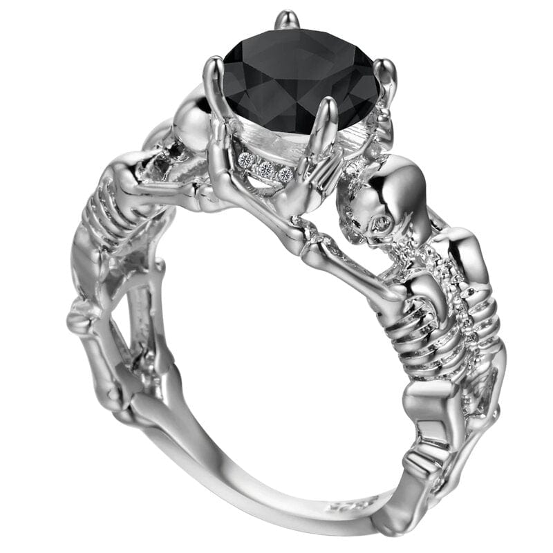 Drezden 5 / Silver Goth Skeleton Rings
