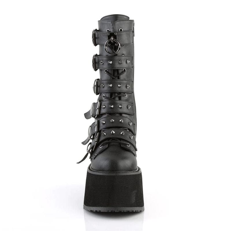 Drezden Goth Rivet Platform Boots- Matte