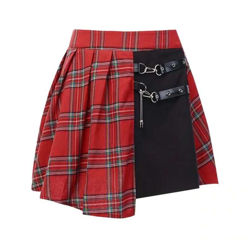 High waisted plaid outlet skirts