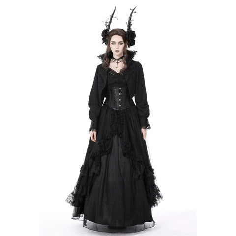 Women's Gothic Stand Collar Lace Splice Jacket