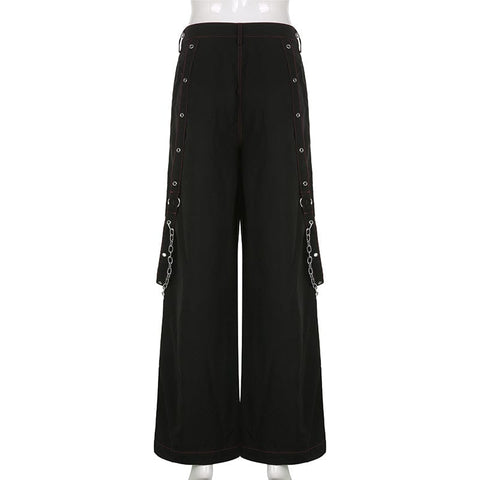Drezden Goth Women Gothic Wide-Legged Pants