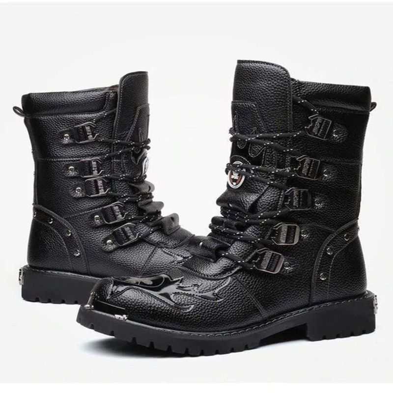 Drezdenx Goth Men's Faux Leather Boots