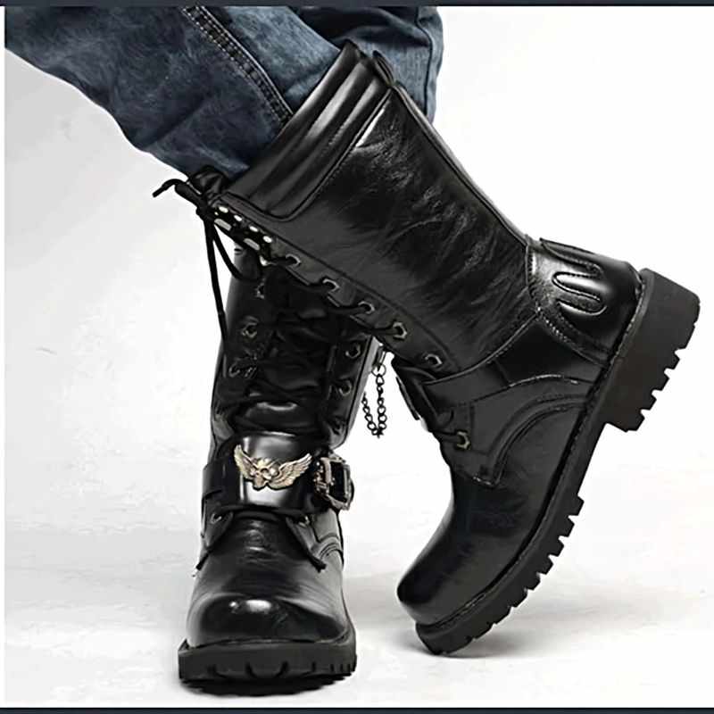 Drezdenx Goth Men's Riptide Galloper Motorcycle Boots