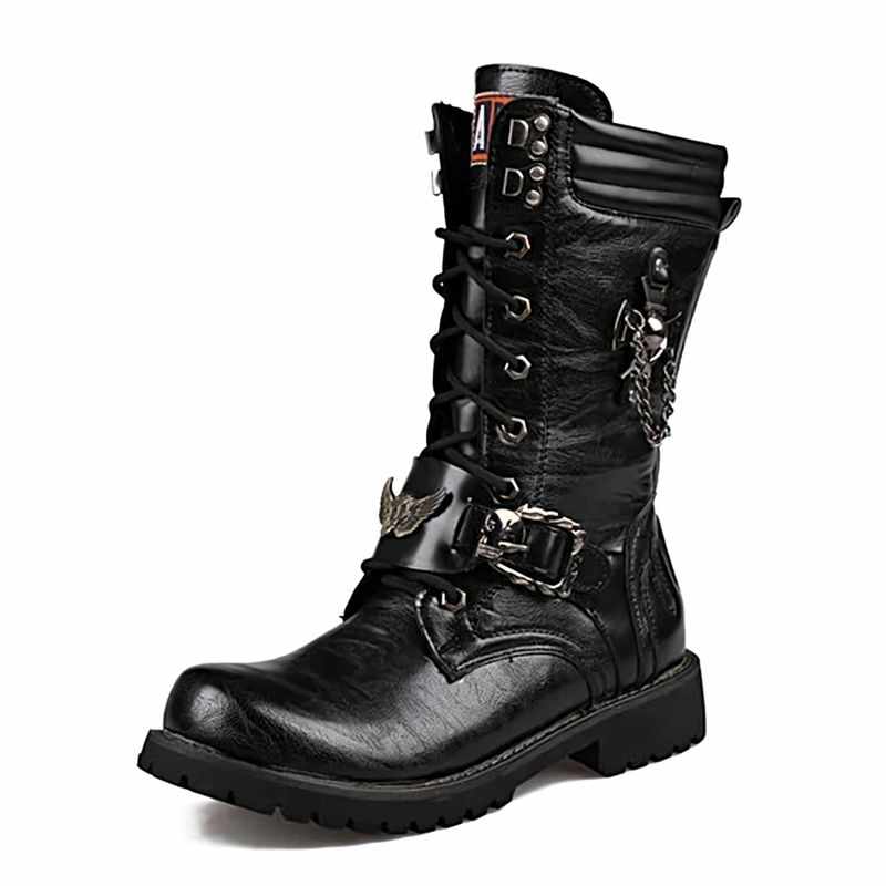 Goth hot sale combat boots