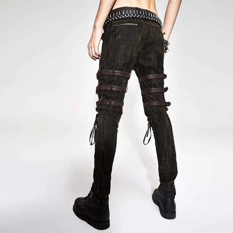 Drezdenx Goth Punk Style Mid Rise Jeans